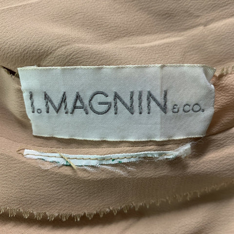 I.MAGNIN Size M Peach & Grey Stripe Mid-Calf Outfits & Sets