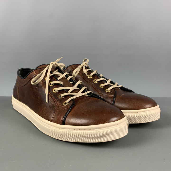 RODD & GUNN Size 11 Brown Antique Leather Lace Up Sneakers