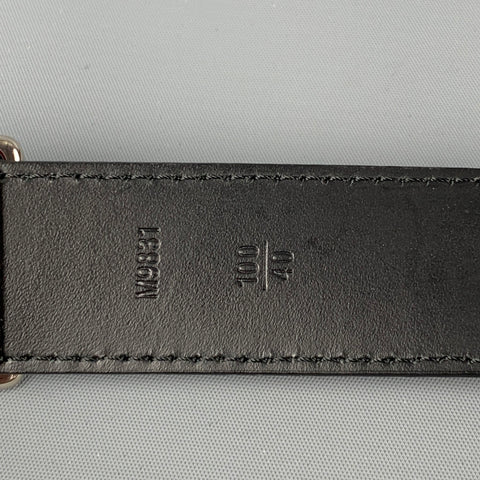 LOUIS VUITTON Size 40 Black Leather Belt