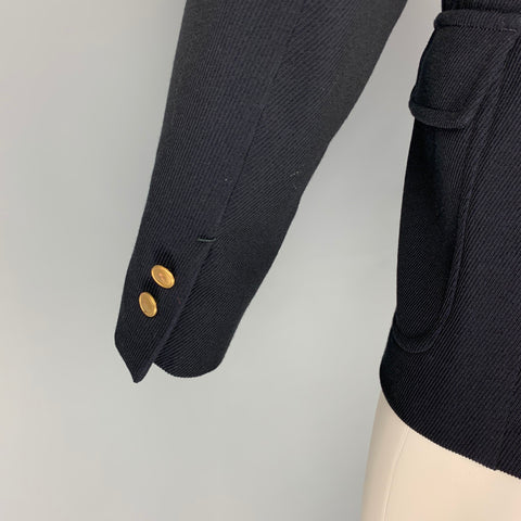 TOMORROWLAND Size 34 Black Wool Alpaca Notch Lapel Sport Coat