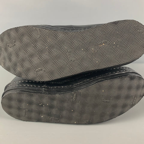 JAMES KEARNS Talla 10 Botas con cordones de piel de caballo de cuero negro