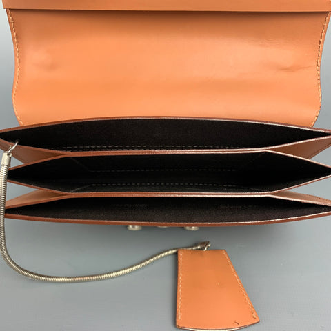 CALVIN KLEIN COLLECTION Tan Leather Rectangle Mini Bag