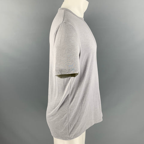 THEORY Size M Grey Modal Blend Jersey T-shirt