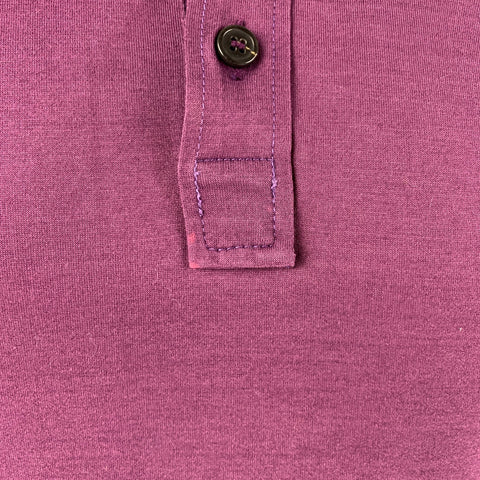 LANVIN Polo de algodón liso morado talla S