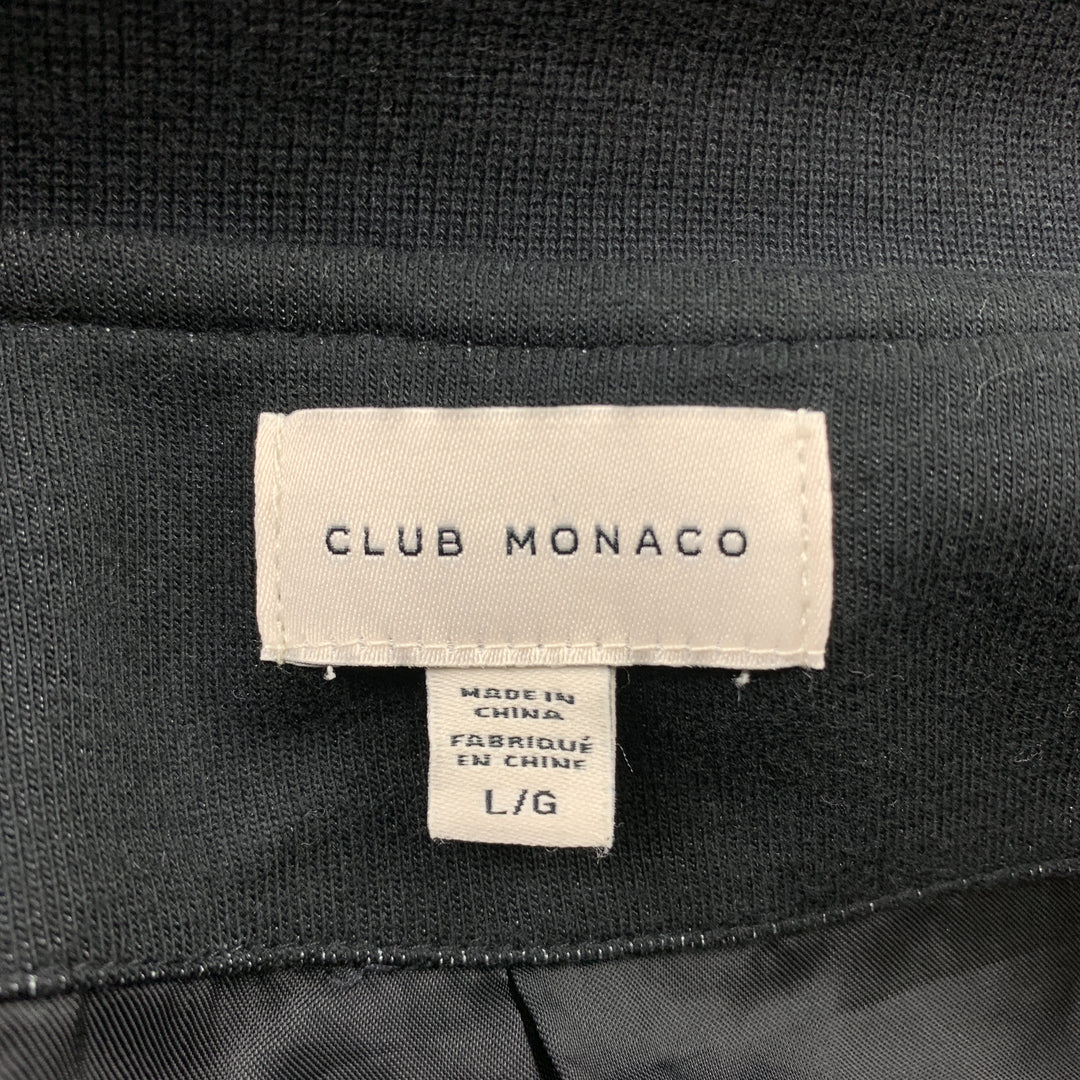 CLUB MONACO Size L Gray Cotton / Nylon Bomber Jacket