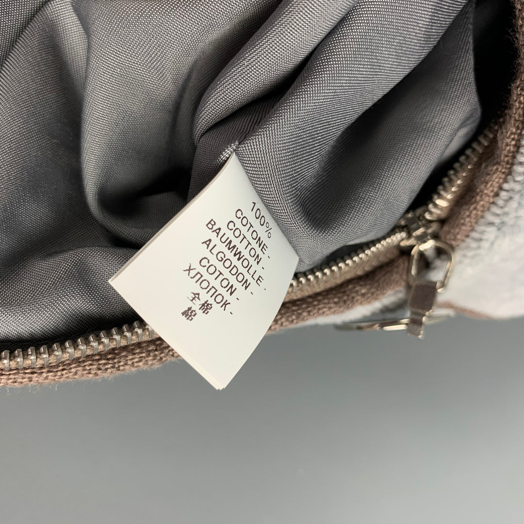 BRUNELLO CUCINELLI Grey Cotton Toiletry Bag