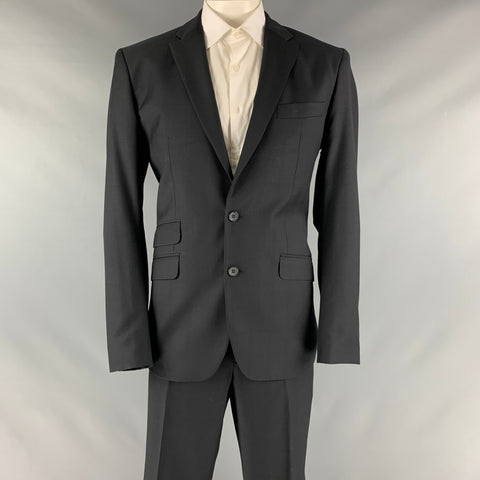 D&G by DOLCE & GABBANA Size 46 Black Window Pane Wool Viscose Blend Suit