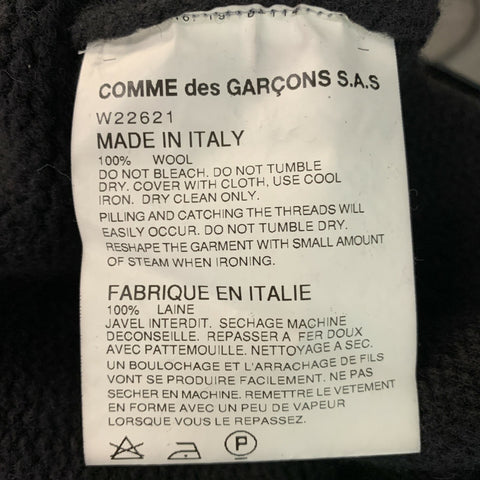 COMME des GARCONS Pull col rond en laine unie noir taille S