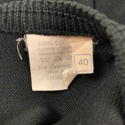 DOLCE &amp; GABBANA Cardigan à manches courtes en coton noir taille 4 - Femme