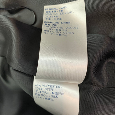 LOUIS VUITTON SS 2021 Size 4 Brown Leather Tattoo Monogram A-line Mini Skirt