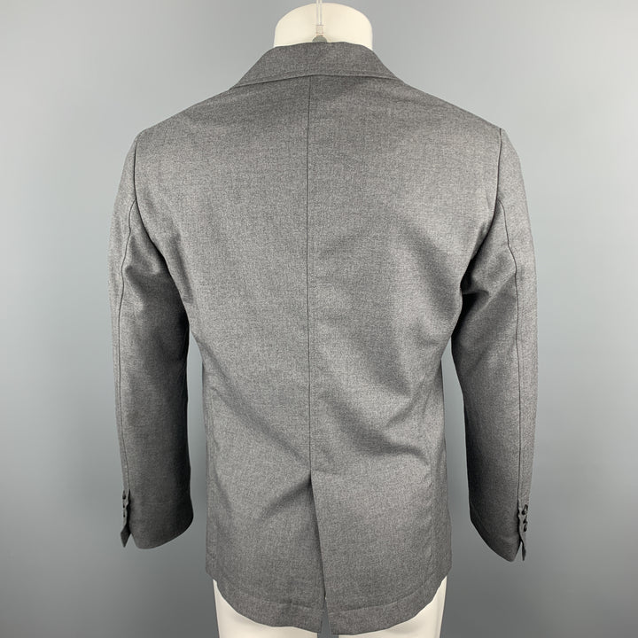 BASCO Size M Gray Wool Blend Notch Lapel Sport Coat