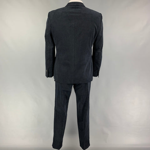 THE KOOPLES Taille 42 Costume à revers cranté en coton velours côtelé noir