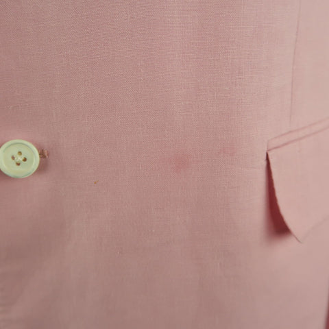RALPH LAUREN 44 Long Pink Linen Notch Lapel 3 Button Sport Coat