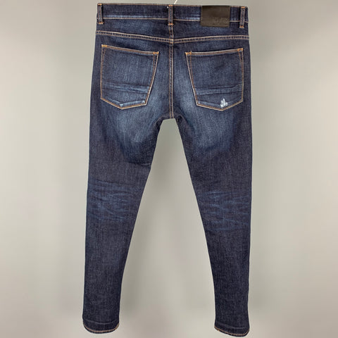 THE.NIM Size 31 Indigo Dark Denim Button Fly Slim Jeans
