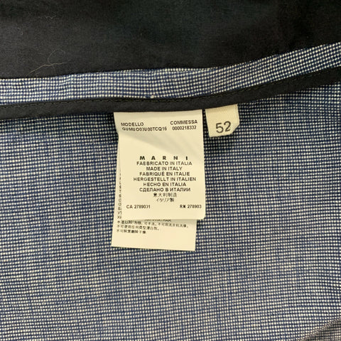 MARNI Chest Size 42 Blue Cotton Sport Coat