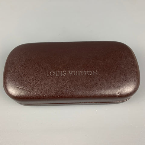 LOUIS VUITTON Silver Grey Metal Aviator Sunglasses