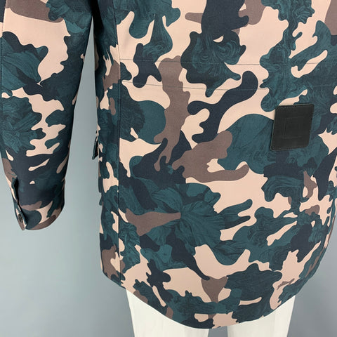 NORWEGIANRAIN Size XL Green Brown Camouflage Nesta Falck Homme Raincoat
