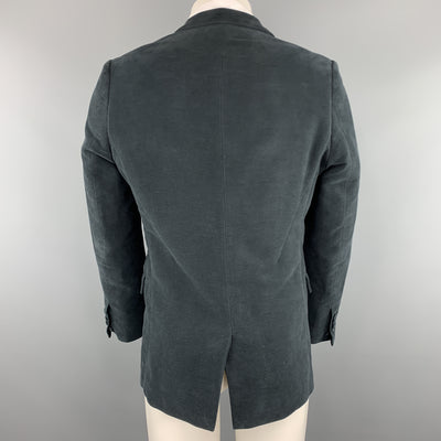 ZADIG & VOLTAIRE Size M Charcoal Cotton Velvet Notch Lapel Sport Coat
