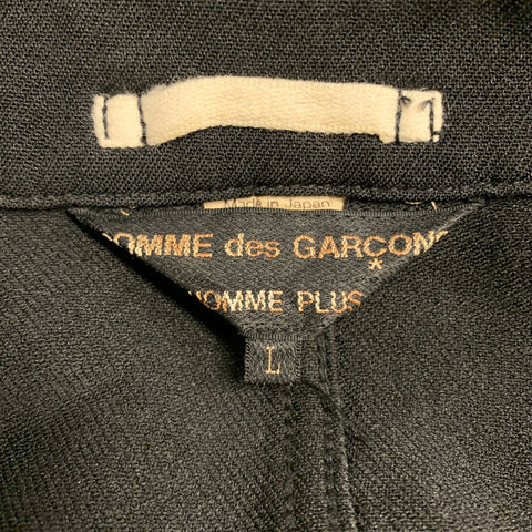 COMME des GARCONS HOMME PLUS Size L Black Polyester Purple Buttons Jacket