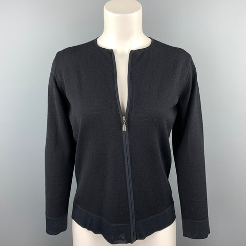 MAX MARA Cárdigan de punto de mezcla de lana virgen negro talla S