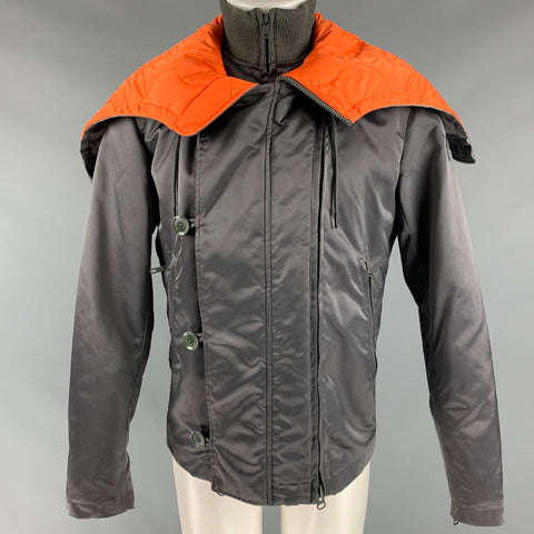 Y-3 x ADIDAS Size S Grey Orange Polyamide Blend Coat