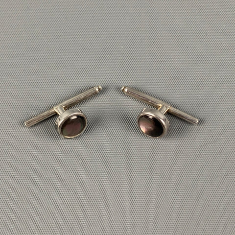 Boutons de manchette en argent sterling irisé VINTAGE