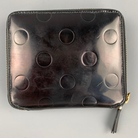 COMME des GARCONS Black Patent Leather Wallet