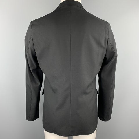 Z ZEGNA Size M Black Polyester / Wool Reversible Sport Coat