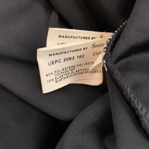 ARMANI COLLEZIONI Size XL Black Swirls Velvet Button Up Long Sleeve Shirt