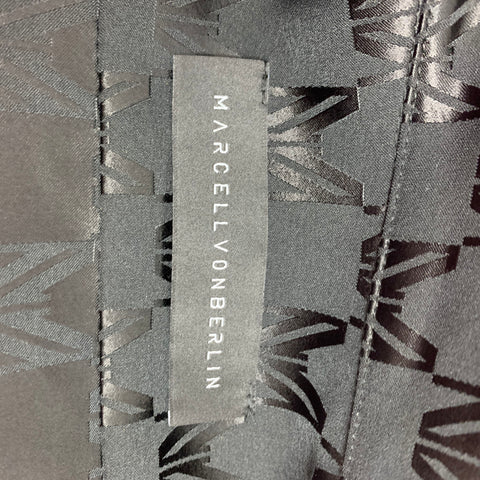 MARCELL VON BERLIN Size XS Black Pattern Viscose Blend Long Sleeve Shirt