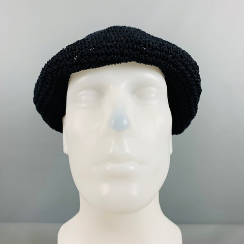 RALPH LAUREN Sombreros de crochet azul marino de talla única