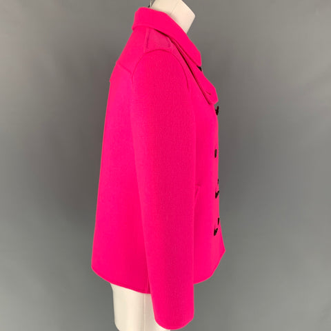 MARC JACOBS Chaquetón cruzado de lana rosa talla 4