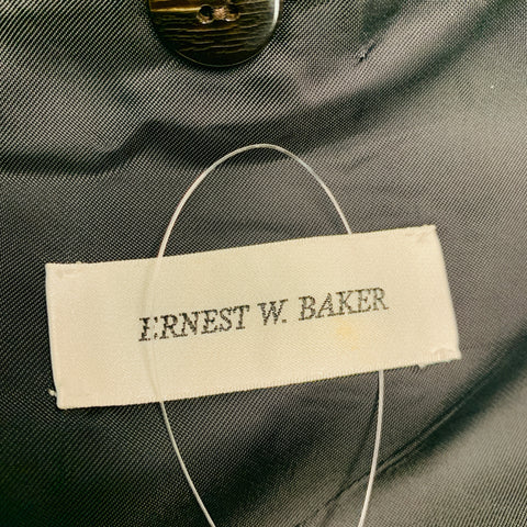 ERNEST W. BAKER Size 42 Brown Peak Lapel Suit