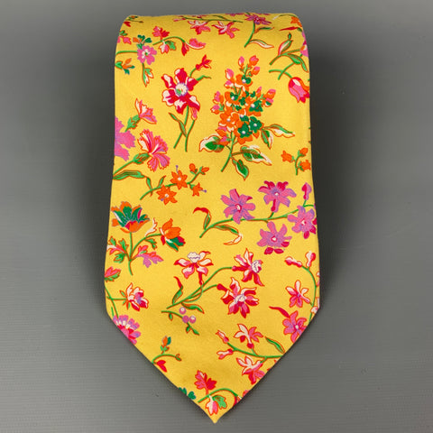 RALPH LAUREN Purple Label Multi-Color Floral Silk Tie