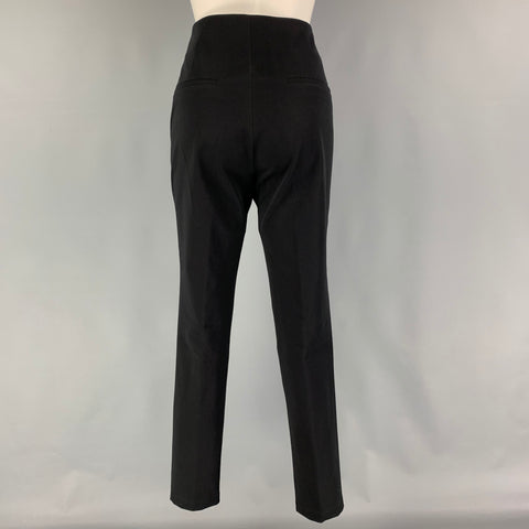 HELMUT LANG Size L Black Cotton Fitted Dress Pants
