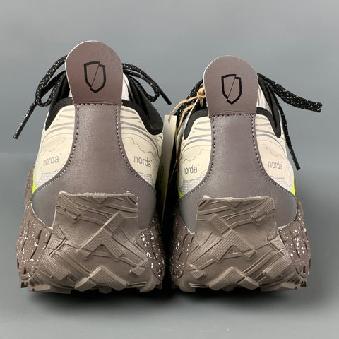 NORDA Size 10 Light Gray Green Polyamide Lace Up Sneakers