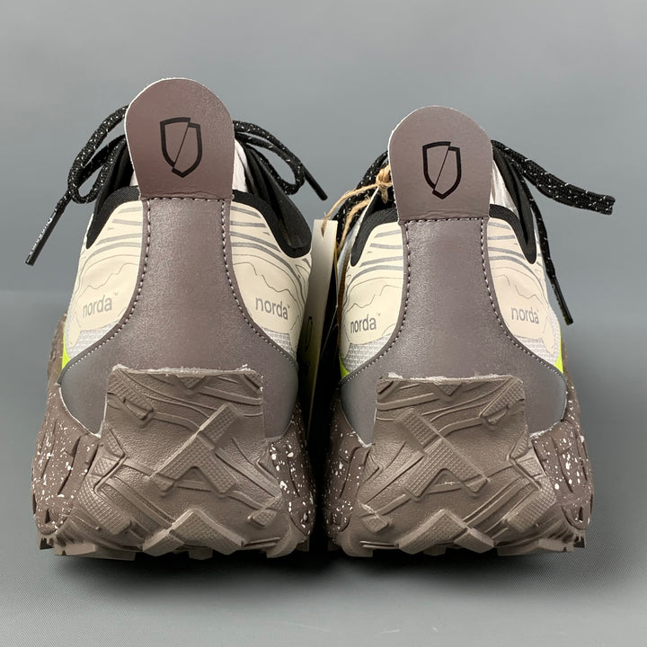 Zapatillas con cordones de poliamida verde gris claro talla 10 NORDA