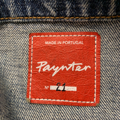 PAYNTER Size L Blue Denim Trucker Jacket