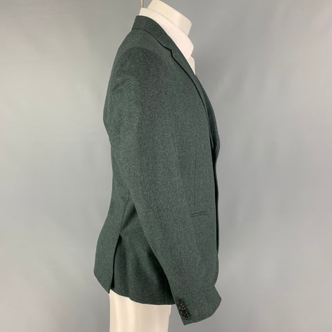 BAND OF OUTSIDERS Size 42 Green Wool Notch Lapel Sport Coat