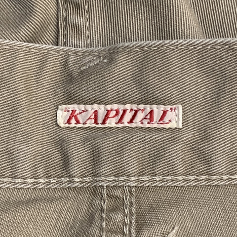 KAPITAL Size 30 x 30 Tan Cotton Back Belt Casual Pants