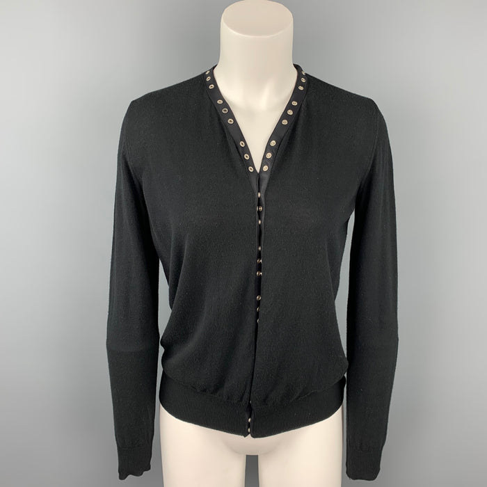 MAISON MARTIN MARGIELA Size S Black Cotton / Modal Cardigan