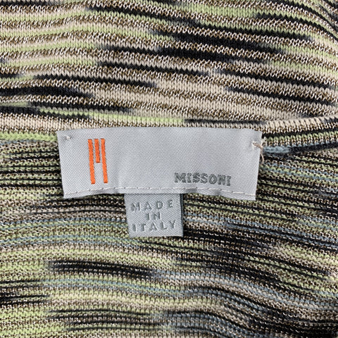 M MISSONI Size 4 Green Knitted Wool / Acrylic Sleeveless Top