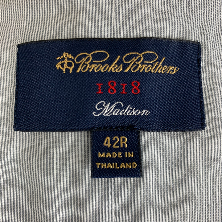 BROOKS BROTHERS Talla 42 Chaleco de lana a cuadros gris y beige (interior)