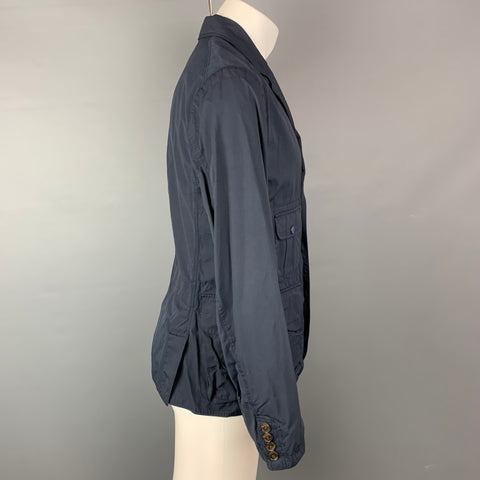 RLX by RALPH LAUREN Chaqueta con solapa de muesca de algodón y nailon azul marino talla M