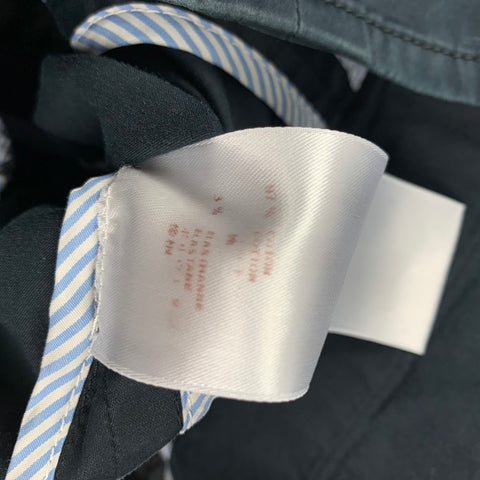 LOUIS VUITTON Taille 6 Pantalon habillé taille haute en coton bleu marine