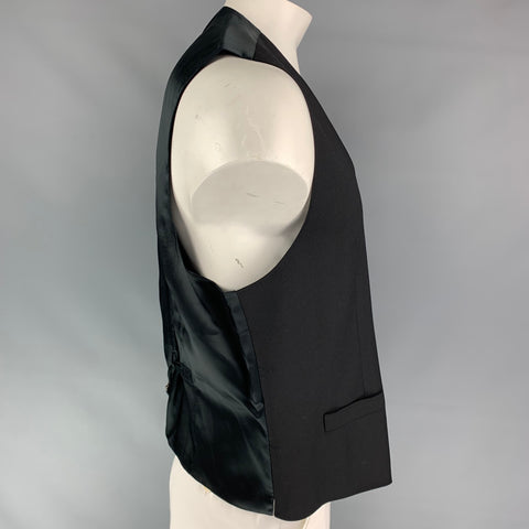 D&G by DOLCE & GABBANA Size 48 Black Viscose Blend Vest