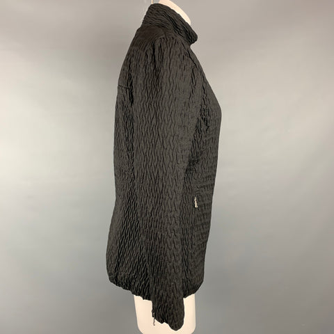 BOGNER Taille 6 Veste en nylon texturé matelassé noir