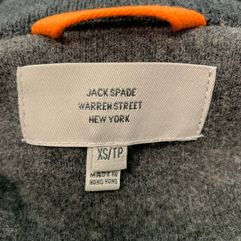 JACK SPADE Size XS Navy Grey Polyester Wool Jacket