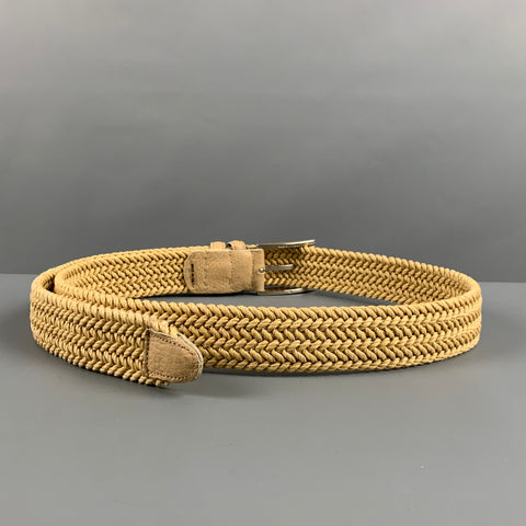 VINTAGE Size L Beige Woven Rope Belt