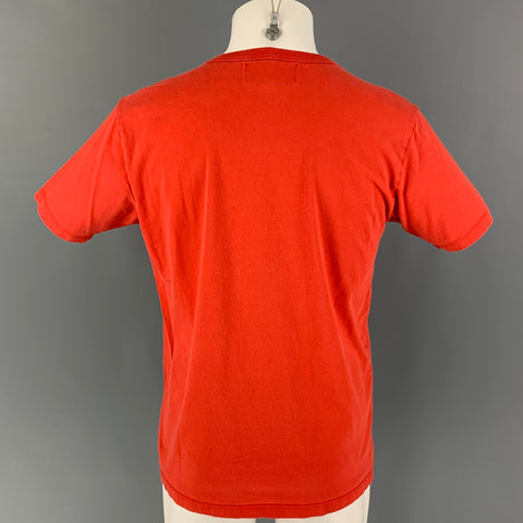 BIANCA CHANDON Size M Red Cotton Patch Pocket T-shirt